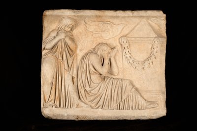 Sarcophagus met een rouwscène door Roman